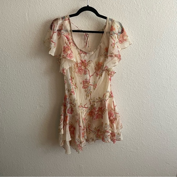 Free People Love To Love Mini Dress Floral Print NWT XS - Picture 4 of 5